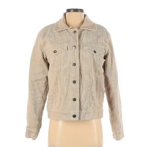 Forever 21 Sherpa lined Creme Courderoy Trucker Jacket- Size S. Like New!